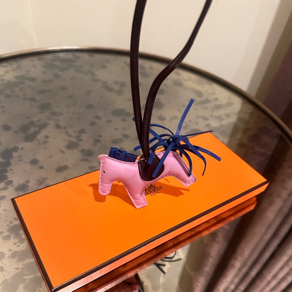 Hermès Rodeo Charm PM Lambskin Pink/Mauve Sylvestre/Blue France